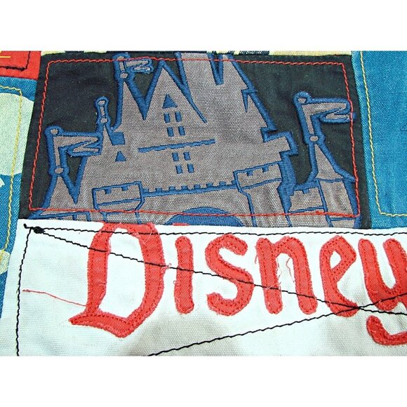 Walt Disney World Parks The Happiest Place on Earth Patchwork Tote Bag Rare - Picture 13 of 16